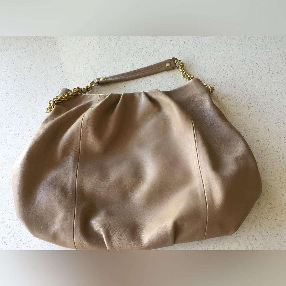 Jcrew Elegant Tan Leather Shoulder Bag hobo